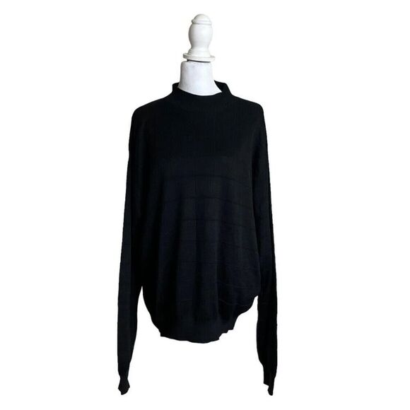 Pronto Uomo Other - Pronto Uomo Navy Blue Knit Sweater Mens Cosby Pullover Vintage 100% Silk XL